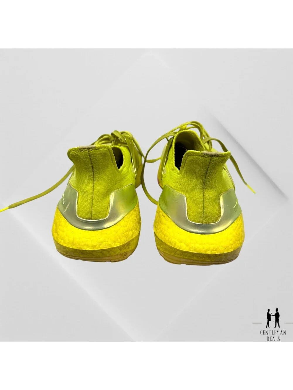 Mens ADIDAS UltraBoost 21’ Solar Yellow Athletic Shoes / Size 11 US 10 UK DIRTY